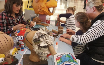 Airport Mask Making for America Recycles Day